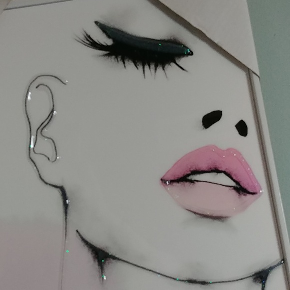 NEW Face Makeup Part Face Framed Photo Makeup Room Boudoir Décor - Picture 2 of 7